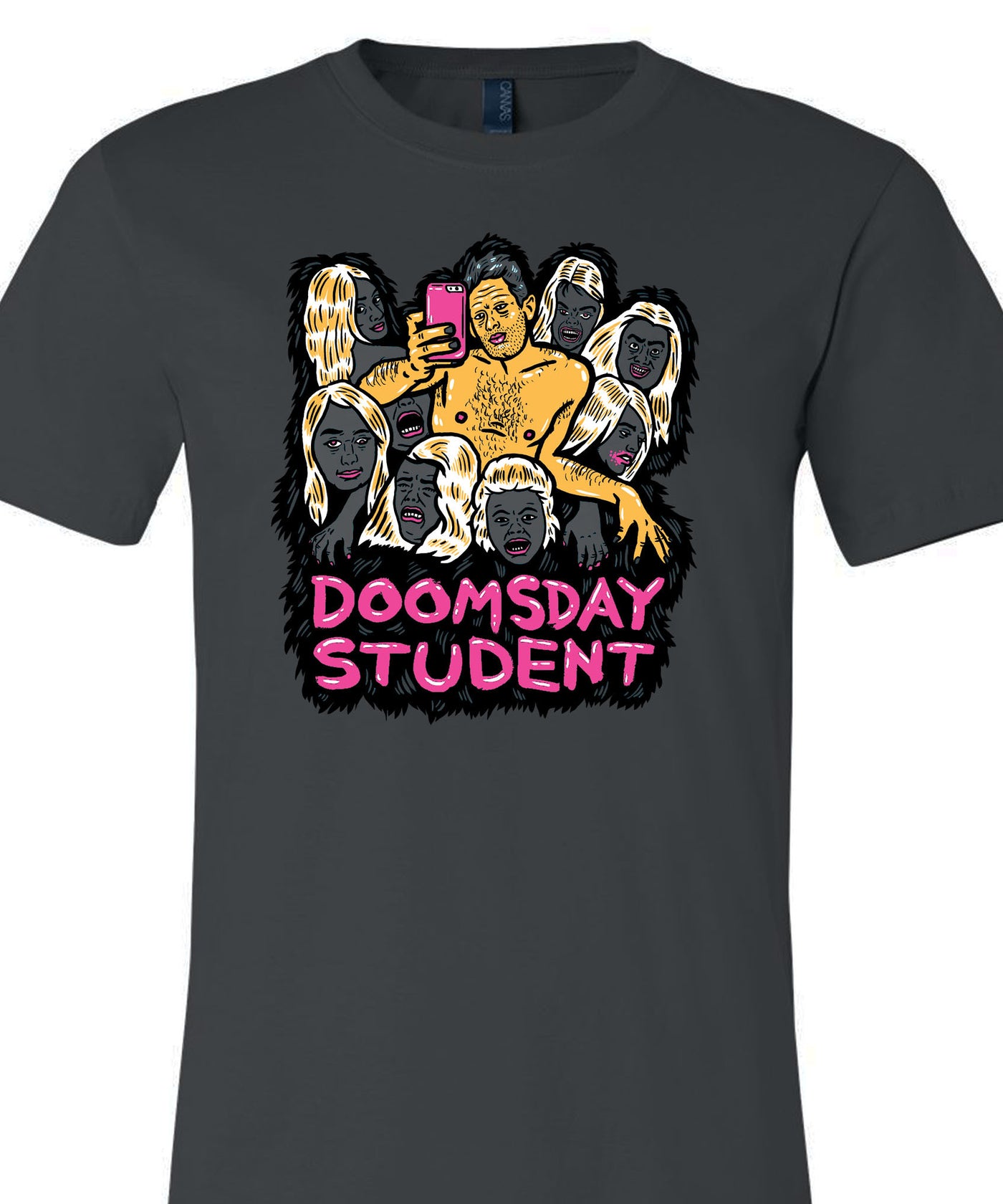 Doomsday Student T's with Skin Graft Records back logo artwork by Luke Boggia
