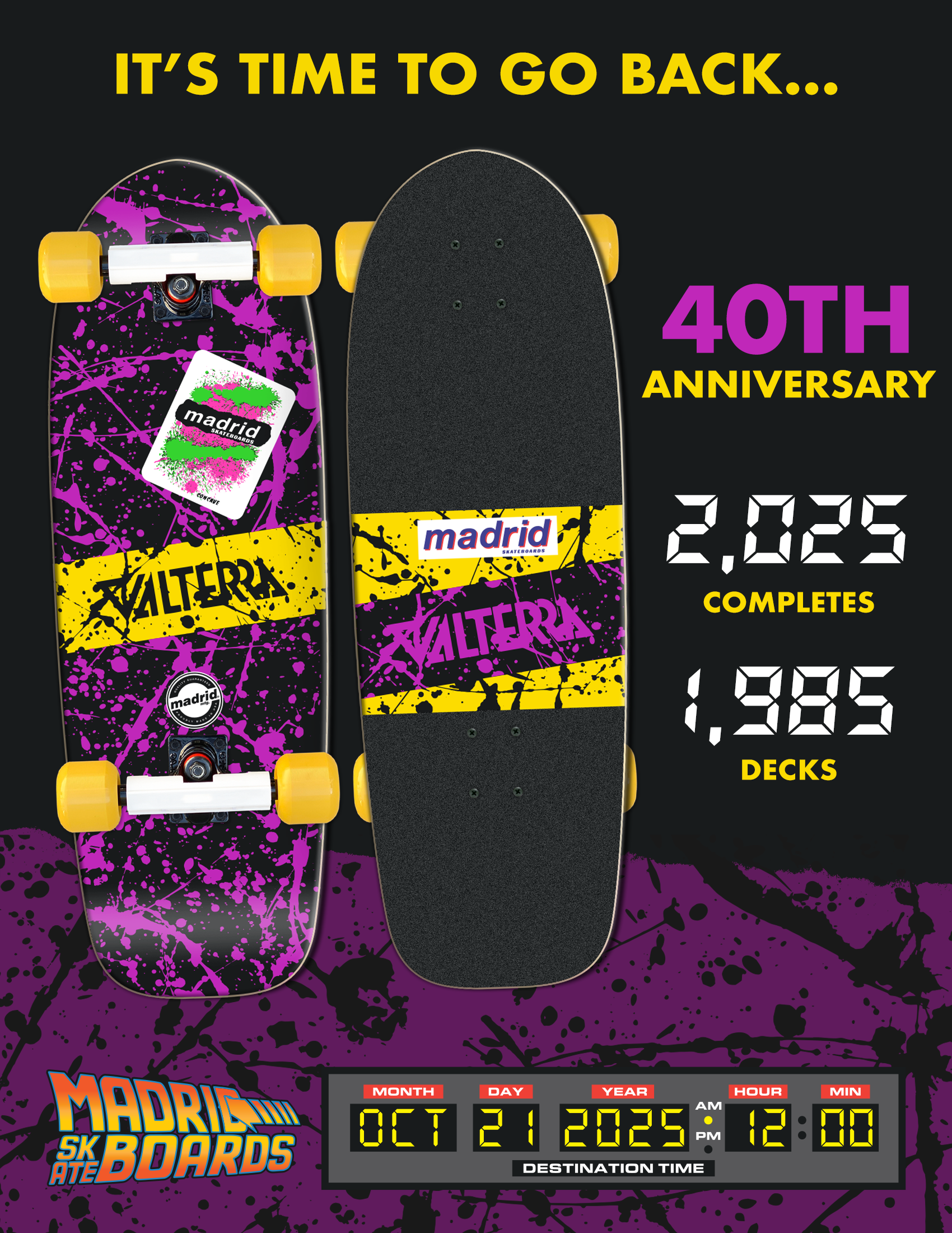 Back To The Future 40th skateboard gear!