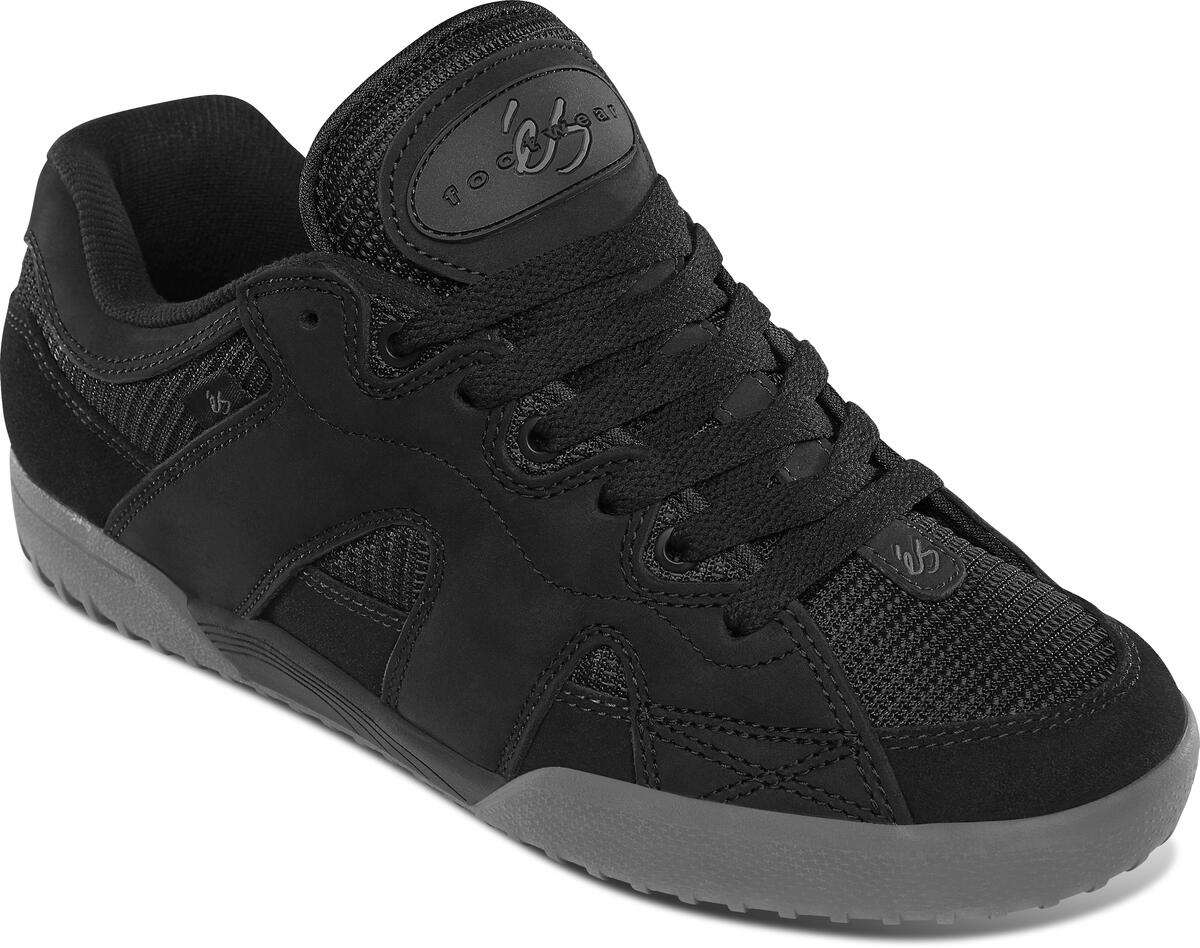 éS One Nine 7 Black / Grey Skateboard Shoes – The Dark Slide