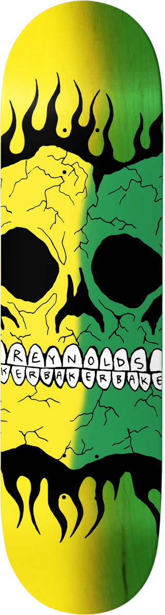 Baker Reynolds Rasta Skull 8.38” Complete Skateboard