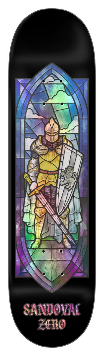 Zero Sandoval "Knight Stained Glass" 8.25" Skateboard Deck