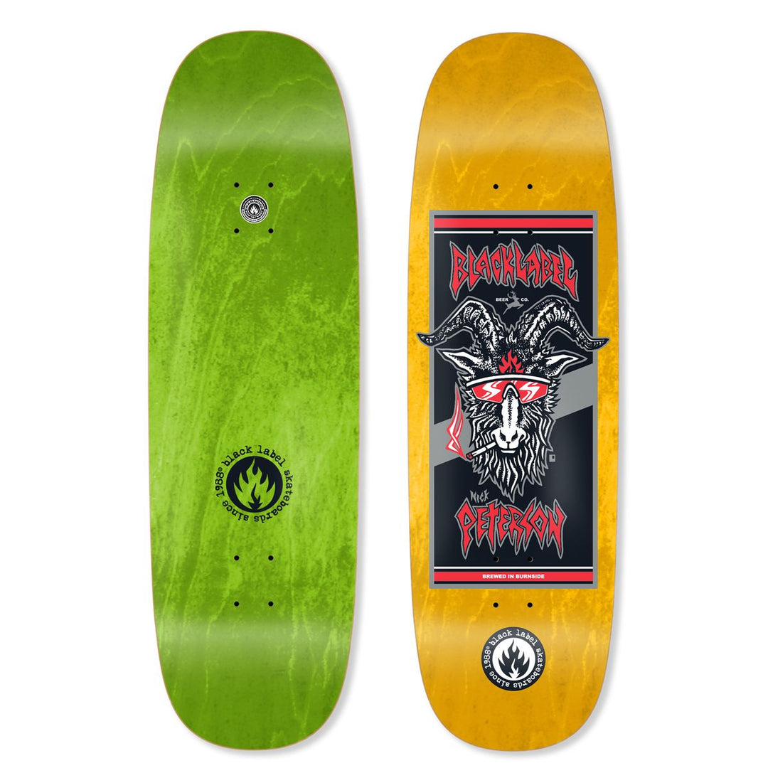 BLACK LABEL Nick Peterson "BURNSIDE BREW" 9.5" Tugboat SKATEBOARD DECK