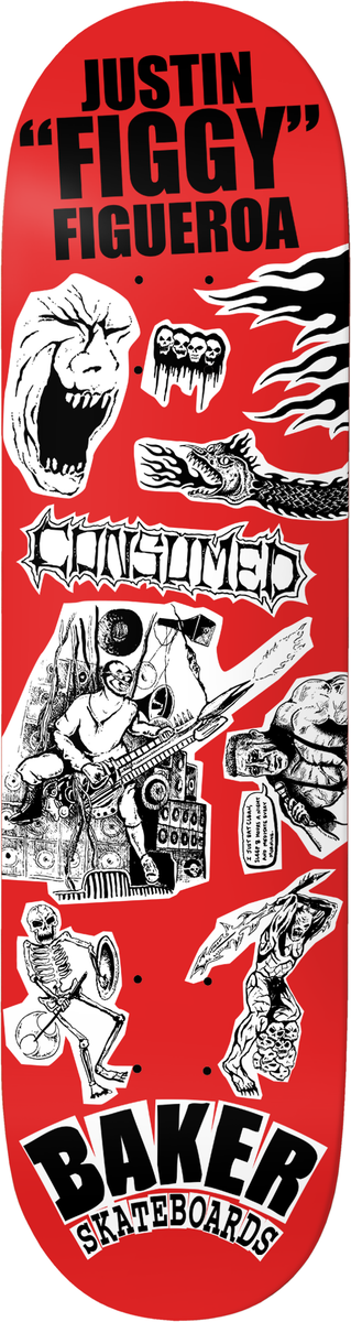 Baker Figgy Head on Collision Skateboard Deck - Thumbnail 4