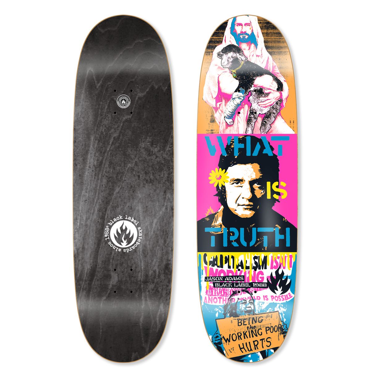 スケートボード Blacklabel 9.5 Egg Shape Jason Adams Black Label Jason Adams 