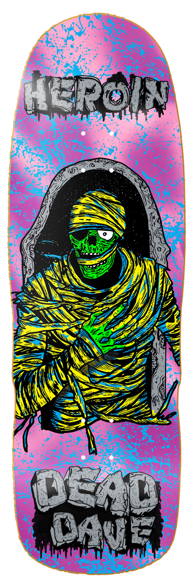 Heroin "Dead Dave KO2 Mummy" 10.125" Skateboard Deck