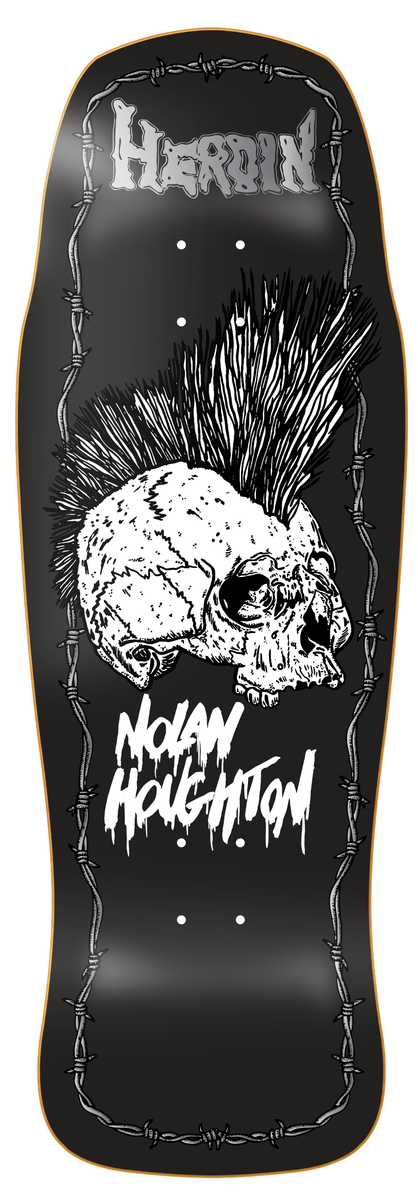 Heroin "Nolan Houghton KO2 Skull" 10.25" Skateboard Deck