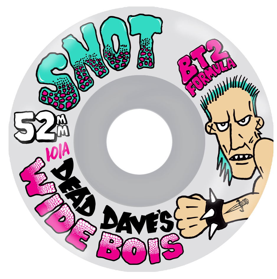 Snot Dead Dave Wide Boys 101a 52mm Skateboard Wheels