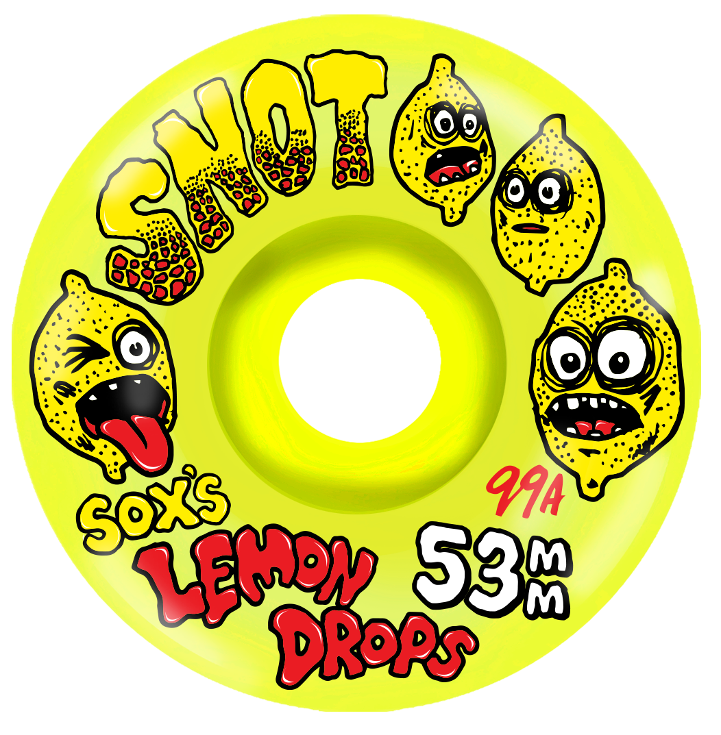 Snot Sox Lemon Drops 53mm 99a Skateboard Wheels