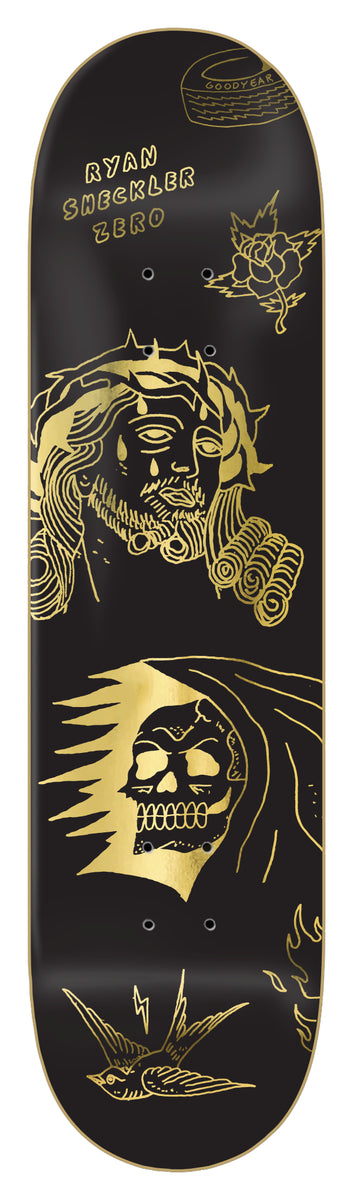 Zero Ryan Sheckler "Suffer" Gold Foil 8.5" Skateboard Deck