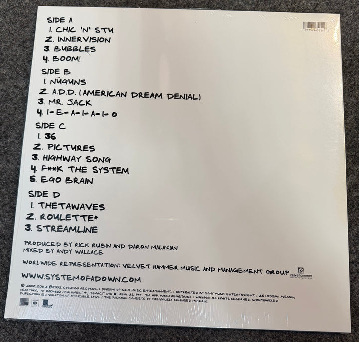 System Of A Down - Steal This Album! Back Vinyl Record Cover