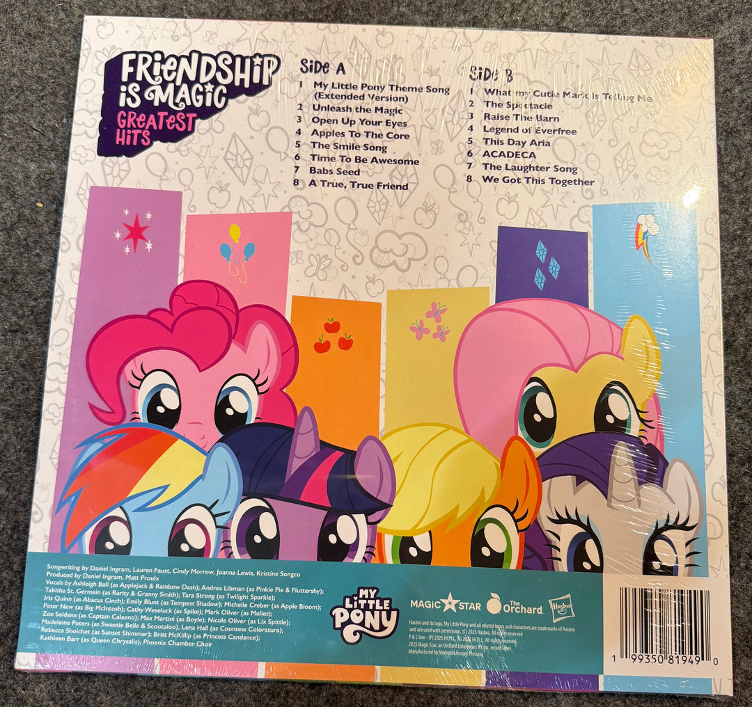 O.S.T. - My Little Pony "Friendship Is Magic: Greatest Hits" Back Vinyl Record Cover