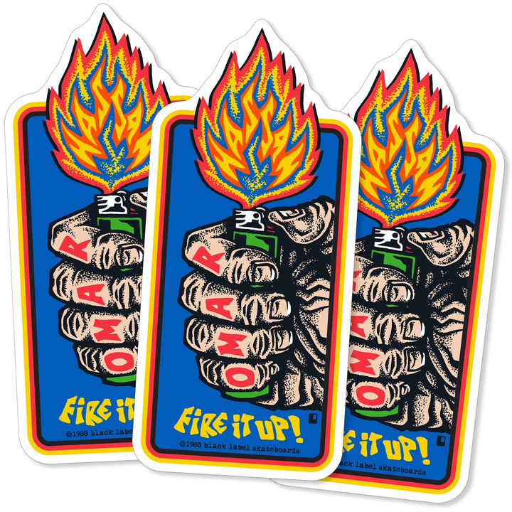 Black Label Omar Hassan "FIRE IT UP" Sticker