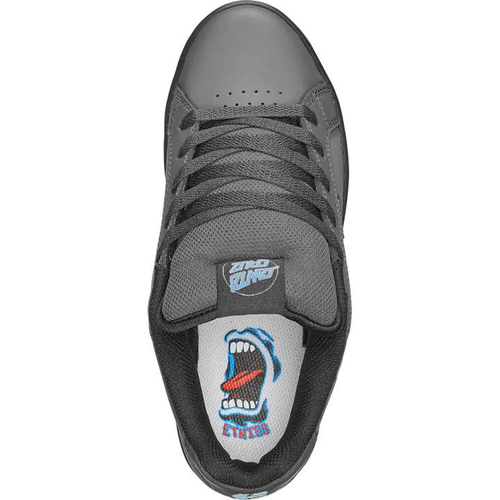 Etnies x Santa Cruz Fader Dark Grey / Black Kids Skate Shoes
