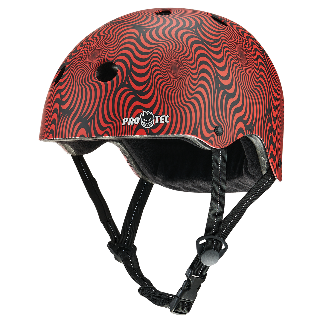Pro-Tec x Spitfire LOW PRO (Red Swirl) Certified Helmet
