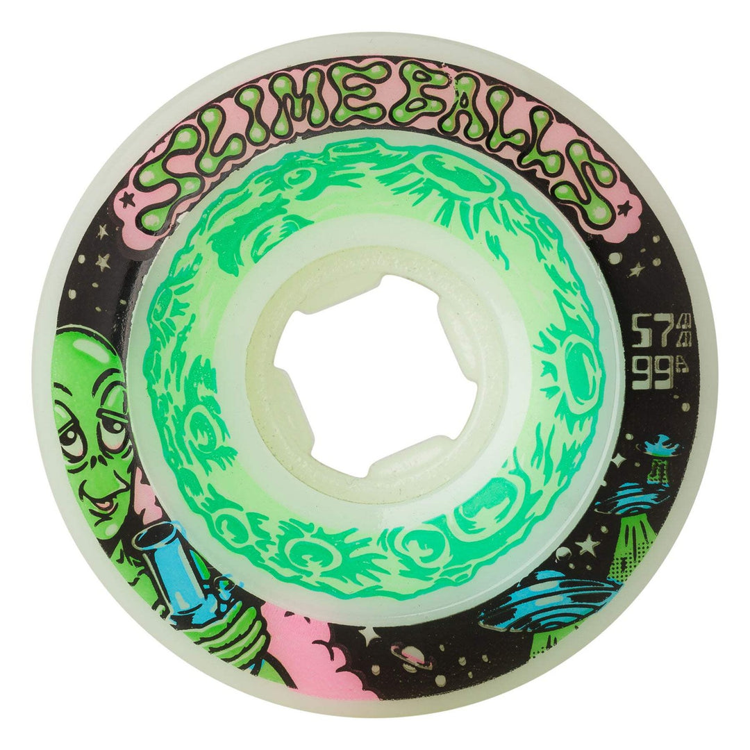 Slime Balls Saucers White 57mm 99a Skateboard Wheels