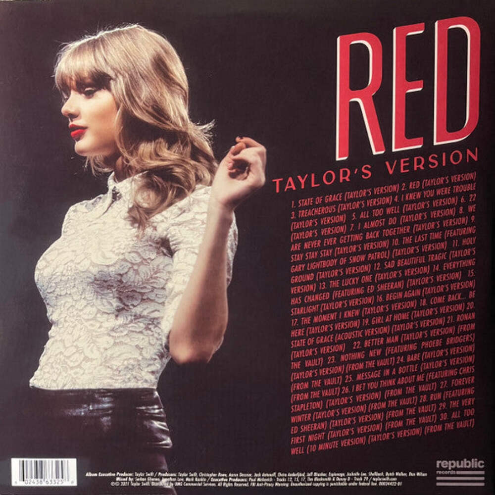 Taylor Swift – Red (Taylor's Version) 4xLP Vinyl LP Record