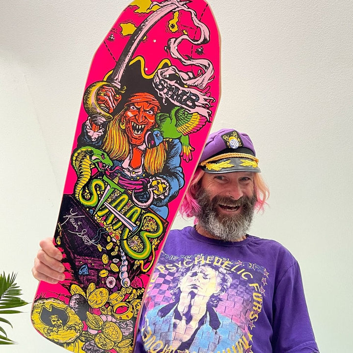 KEVIN STAAB Limited Edition Signed Pink Staab Pirate Skateboard Deck