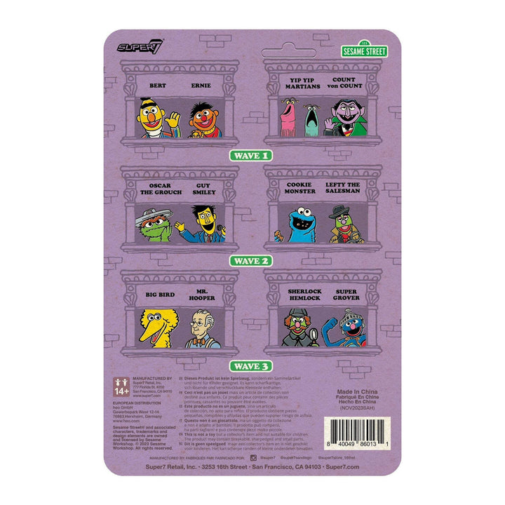 Super7 x SESAME STREET - SUPER GROVER, SHERLOCK HEMLOCK, MR. HOOPER, BIG BIRD Re