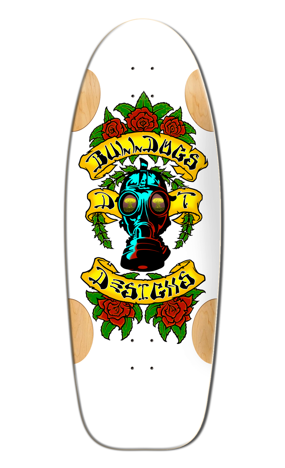 BullDog Designs "Car Paint" 11.875" White Formica Skateboard Deck