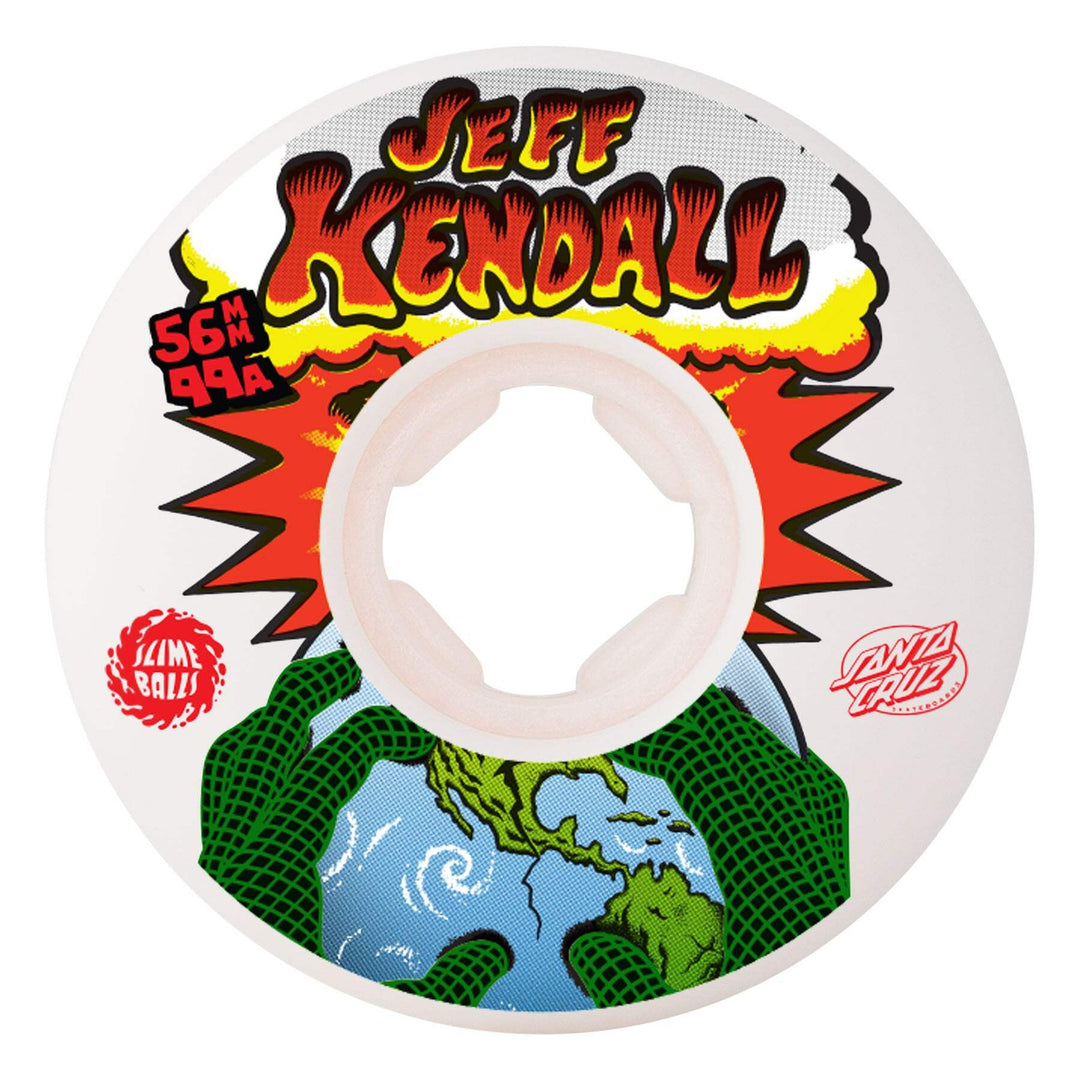 Slime Balls Kendall End of the World Chubbies White 56mm 99a Skateboard Wheels