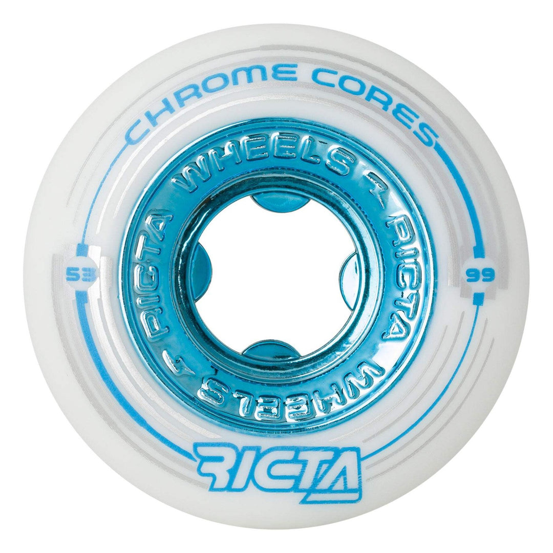 Ricta Chrome Core White 53mm 99a Skateboard Wheels
