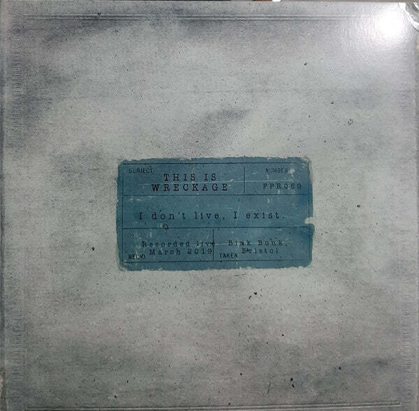 This Is Wreckage – I Don't Live, I Exist Gatefold Sleeve Blue Color Vinyl LP Rec