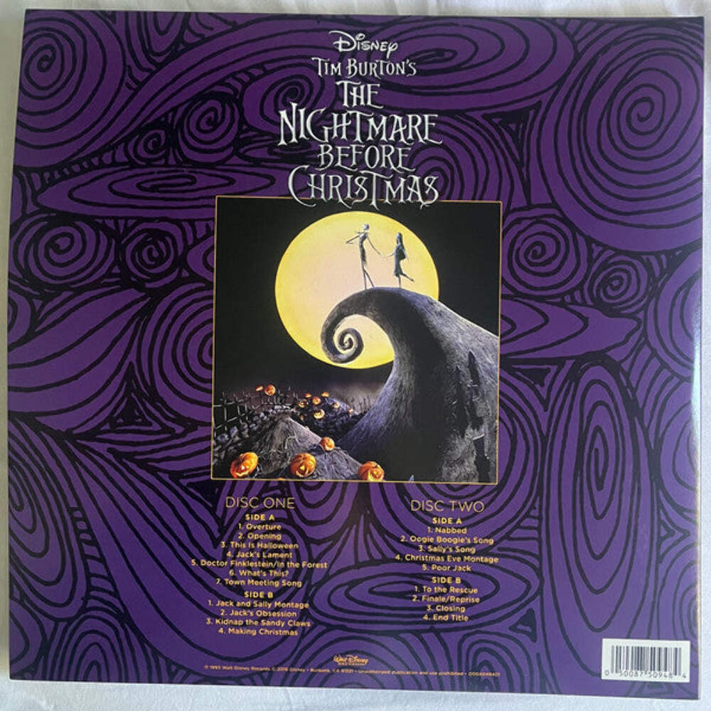 Tim Burton's The Nightmare Before Christmas Soundtrack - Danny Elfman (OST) 2X V
