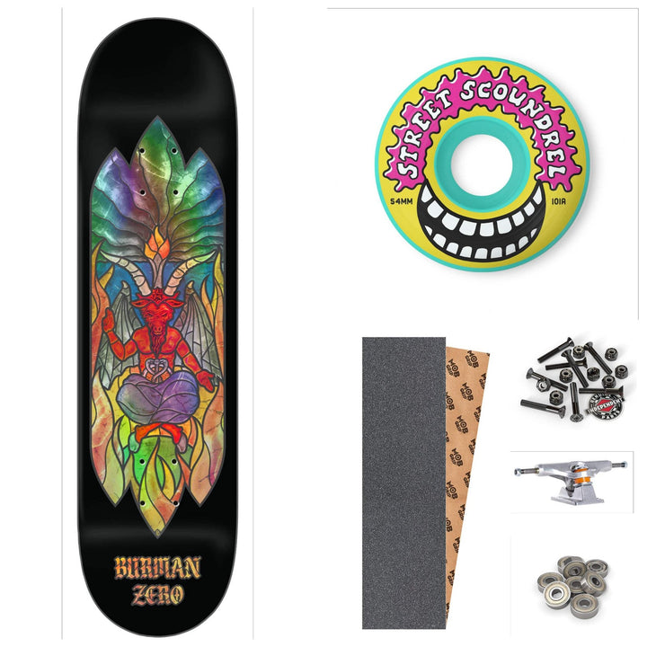 Zero Burman "Stained Glass" 8.625" Complete Skateboard