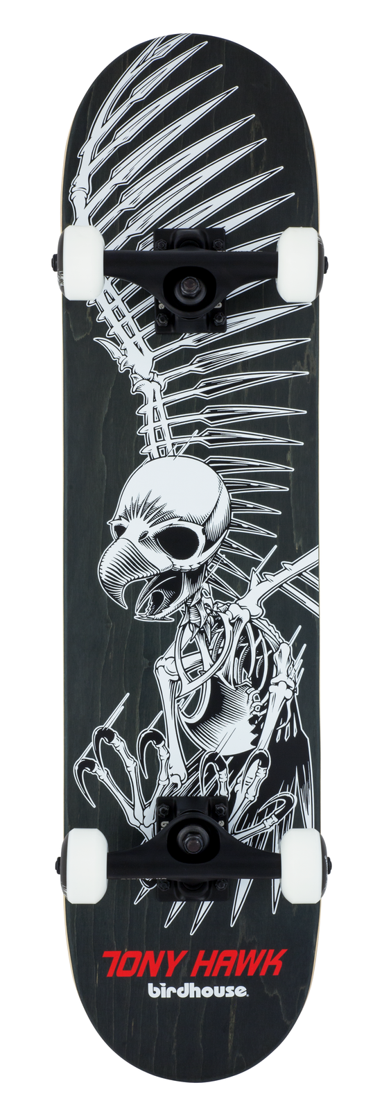 BIRDHOUSE TONY HAWK FULL SKULL BLACK 8" COMPLETE SKATEBOARD