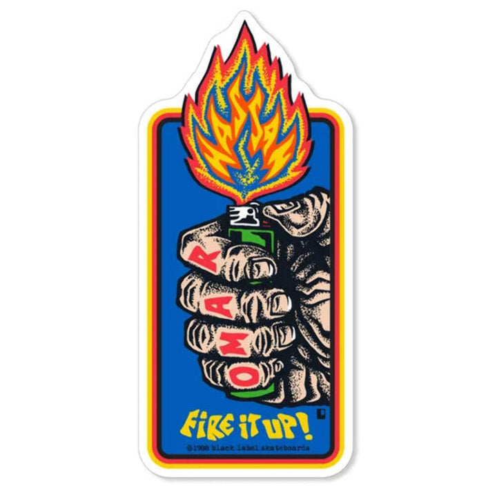 Black Label Omar Hassan "FIRE IT UP" Sticker