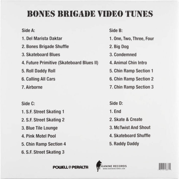 Powell Peralta Bones Brigade Video Tunes 2X Color Vinyl LP Record