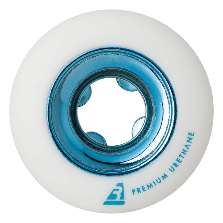 Ricta Chrome Core White Teal 53mm 99a Skateboard Wheels