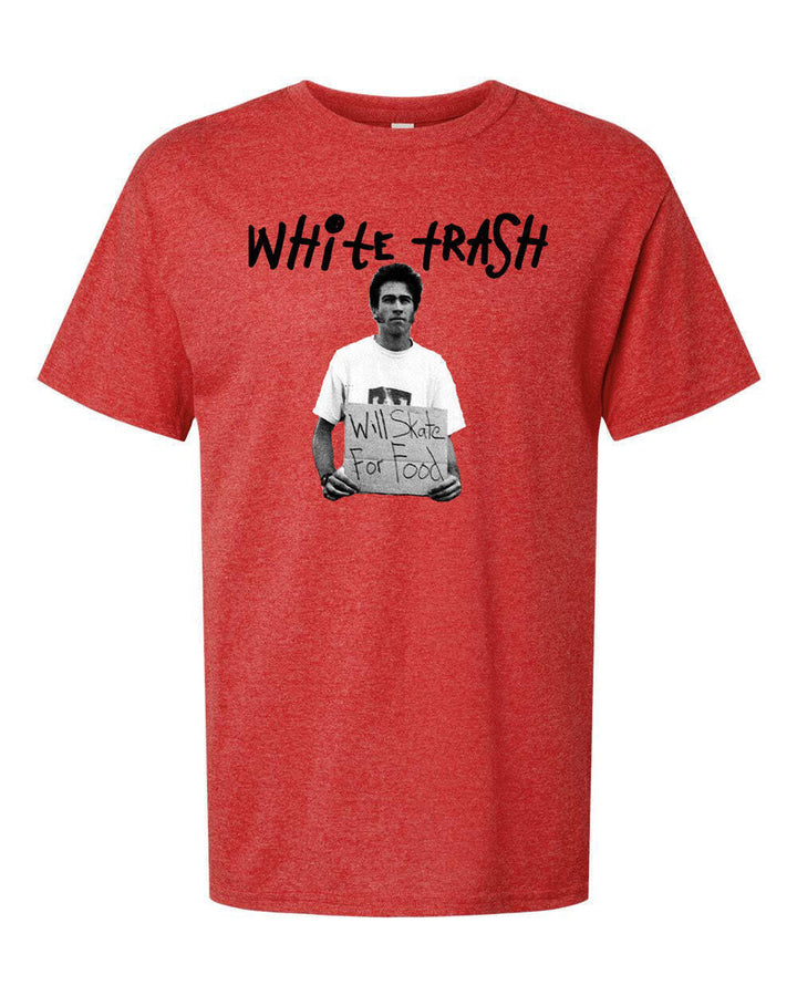 White Trash "Will Skate For Food" Skateboard T-Shirt