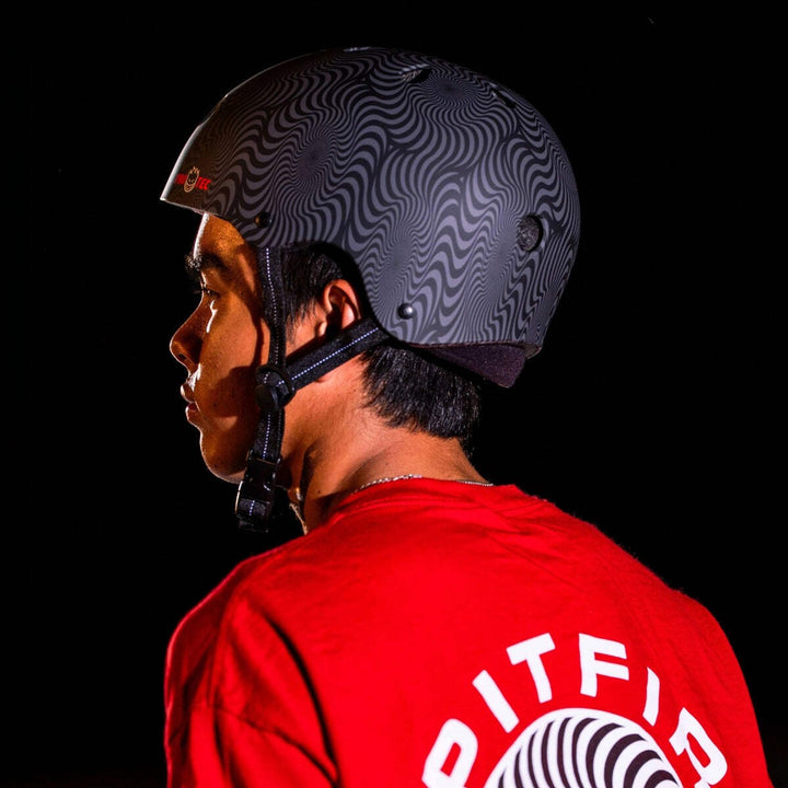 Pro-Tec x Spitfire LOW PRO (Black Swirl) Certified Helmet