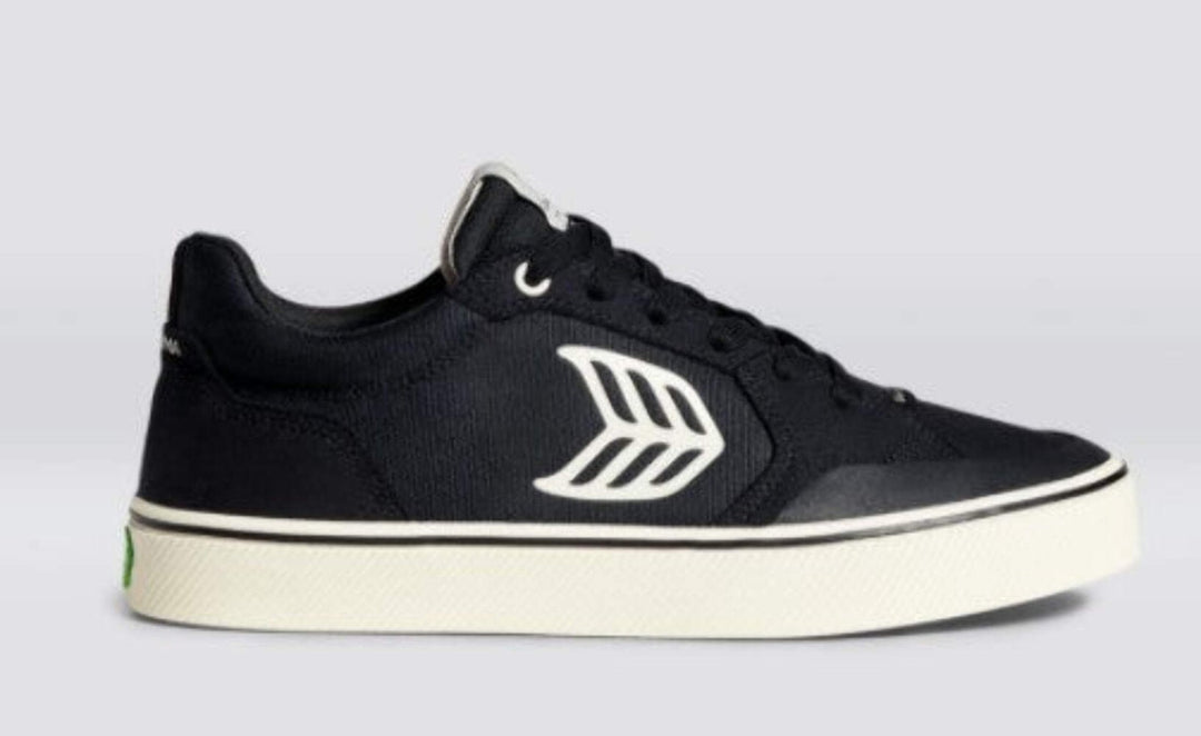 CARIUMA VALLELY Men Skate Black Suede and Cordura Ivory Logo Men's Sneaker