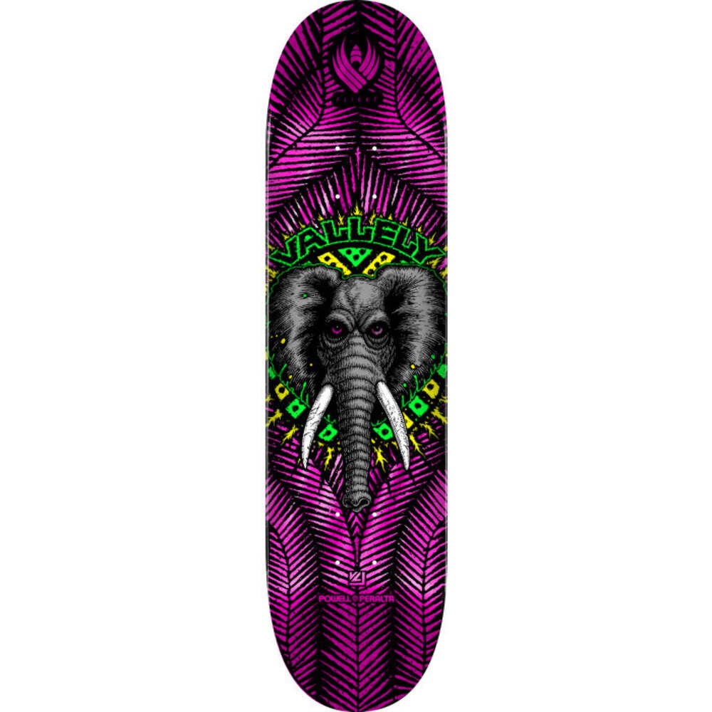 Powell Peralta Vallely Elephant Pink Foil 8.38" [AUTOGRAPHED] Flight Skateboard