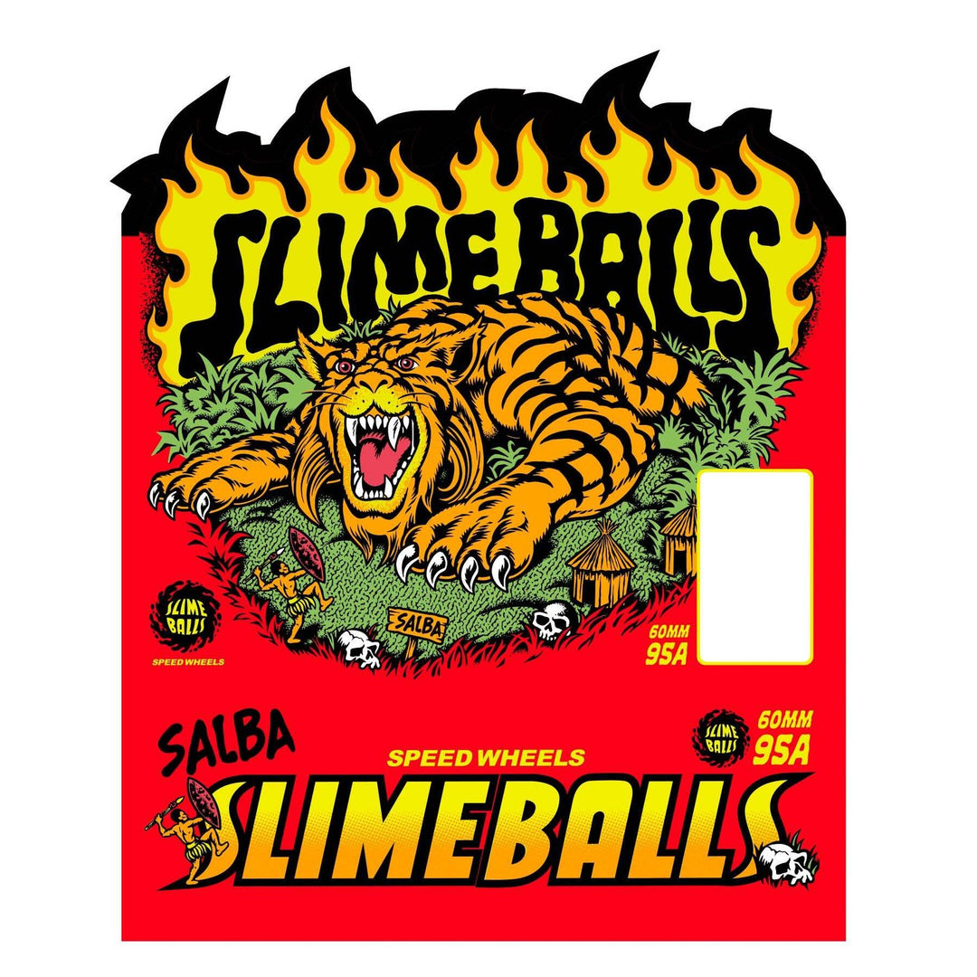 SLIME BALLS SALBA TIGER VOMITS ORANGE 60MM 95A SKATEBOARD WHEELS