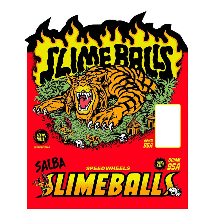 SLIME BALLS SALBA TIGER VOMITS ORANGE 60MM 95A SKATEBOARD WHEELS