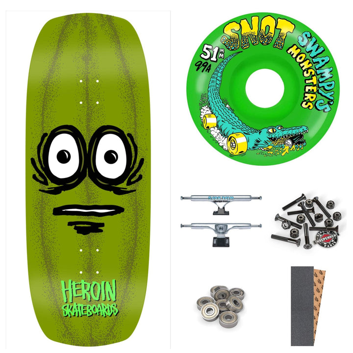 Heroin "The Pickle" 12" Wide Complete Skateboard