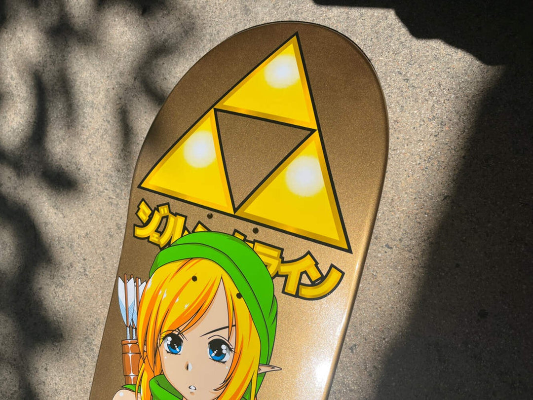 Hook Ups Special Edition Female Link Metallic Gold Dip 8.25" Skateboard Deck
