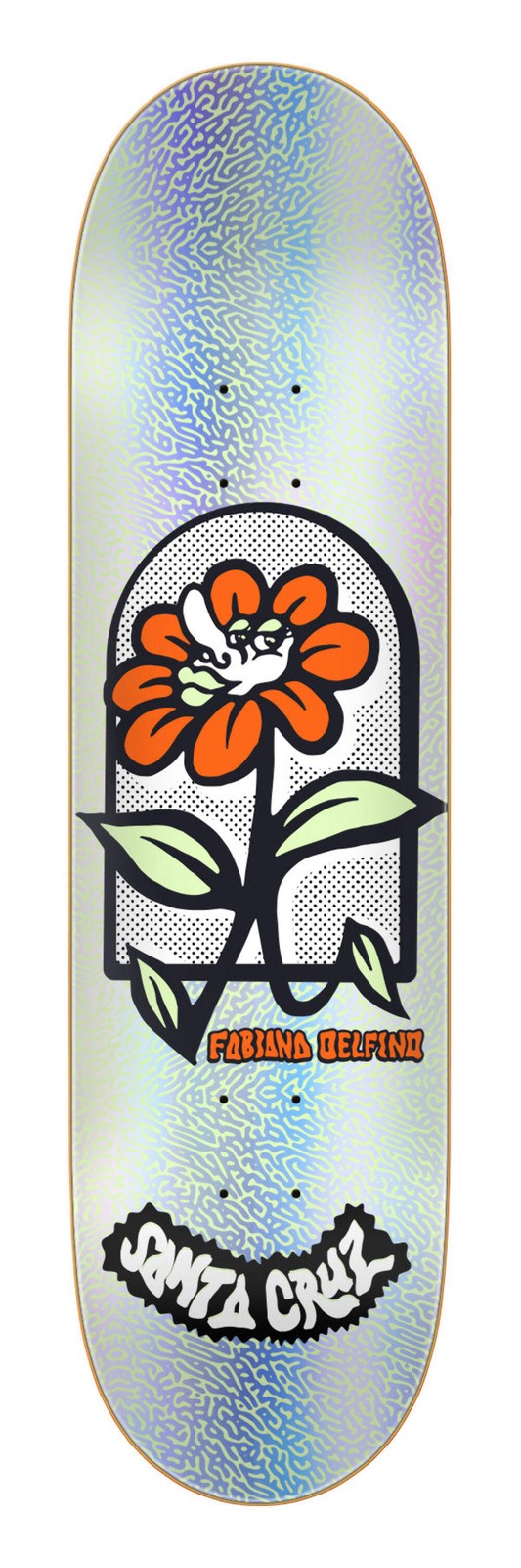 Santa Cruz Delfino Flower Frame FeelBase Pro 8" Skateboard Deck