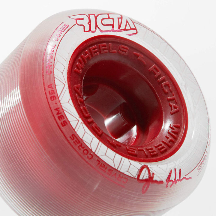 Ricta Shanahan Crystal Cores Clear Metallic Red 53mm 95a Skateboard Wheels