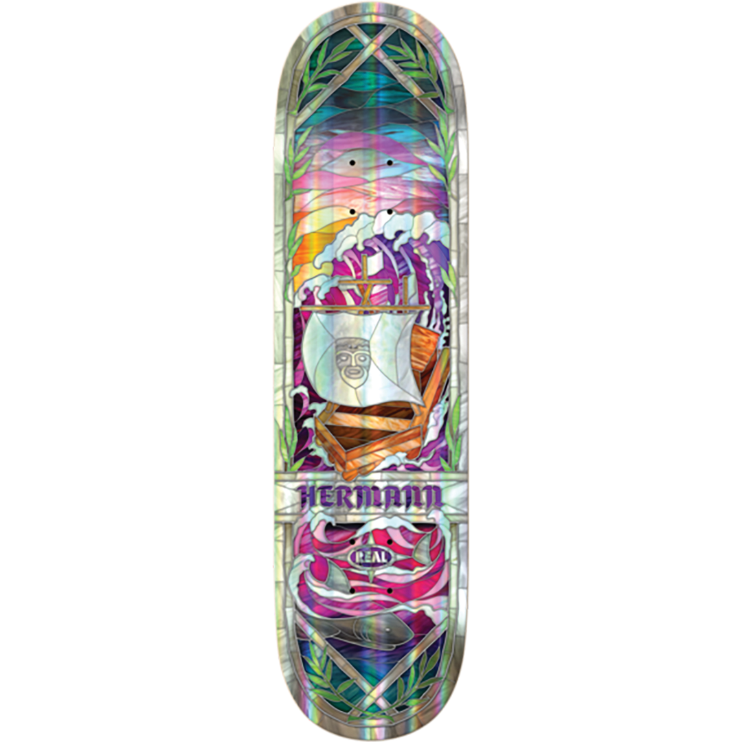 Real Hermann Rainbow Foil Cathedral 8.38" Skateboard Deck