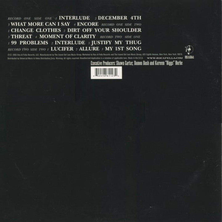Jay-Z ‎– The Black Album 2x Vinyl LP Record