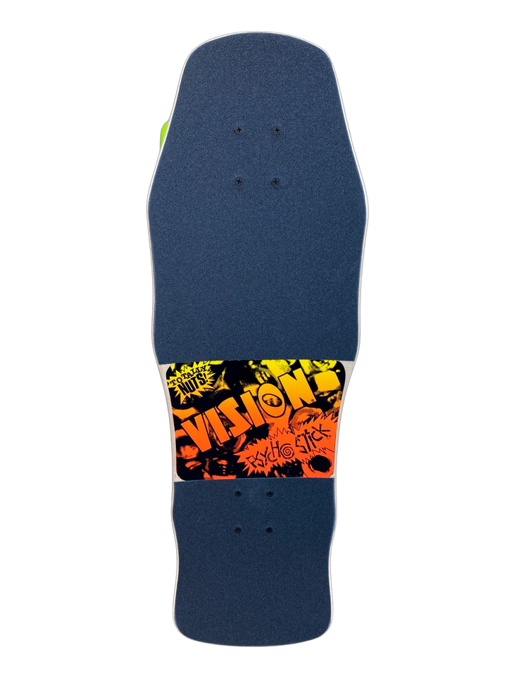 Vision Psycho Stick Woodcut Yellow / Blue 10" Complete Skateboard