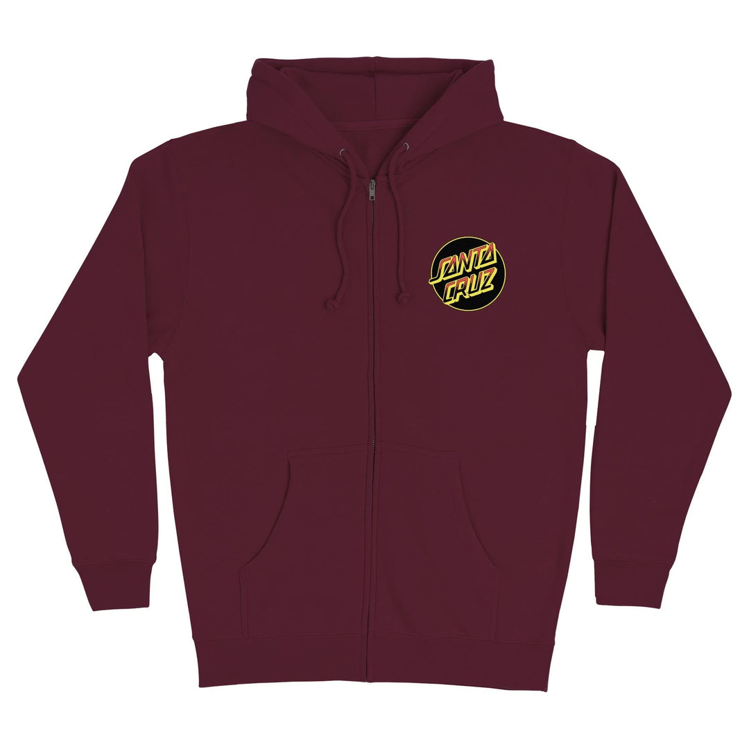 Santa Cruz Kendall Wolf Dot Zip Up Heavyweight Hooded Sweatshirt