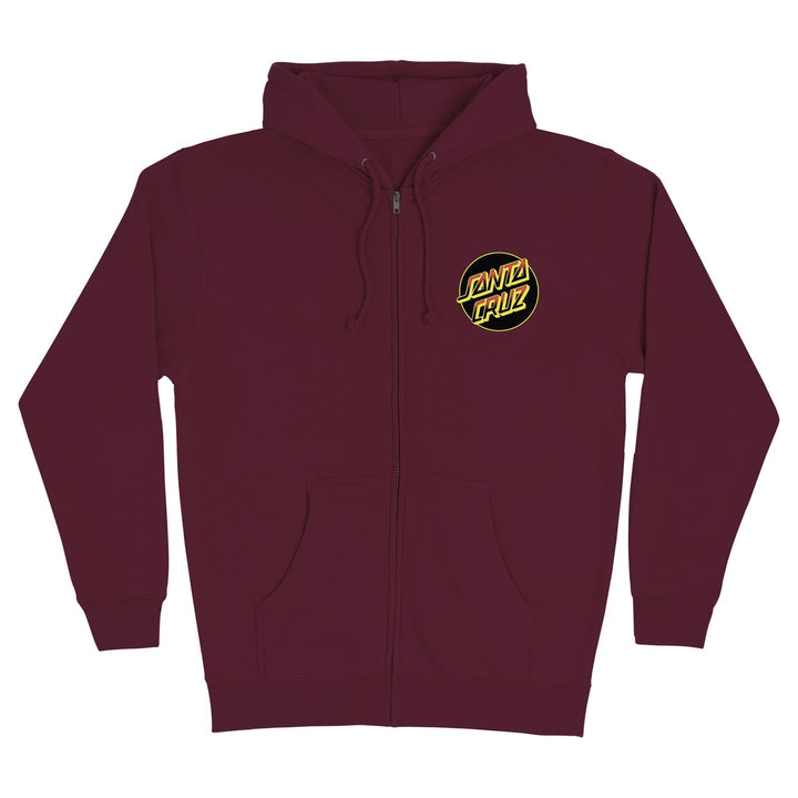 Santa Cruz Kendall Wolf Dot Zip Up Heavyweight Hooded Sweatshirt