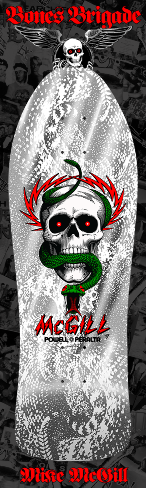 Powell Peralta Mike McGill Skull Snake Bones Brigade Series 17 White Skateboard