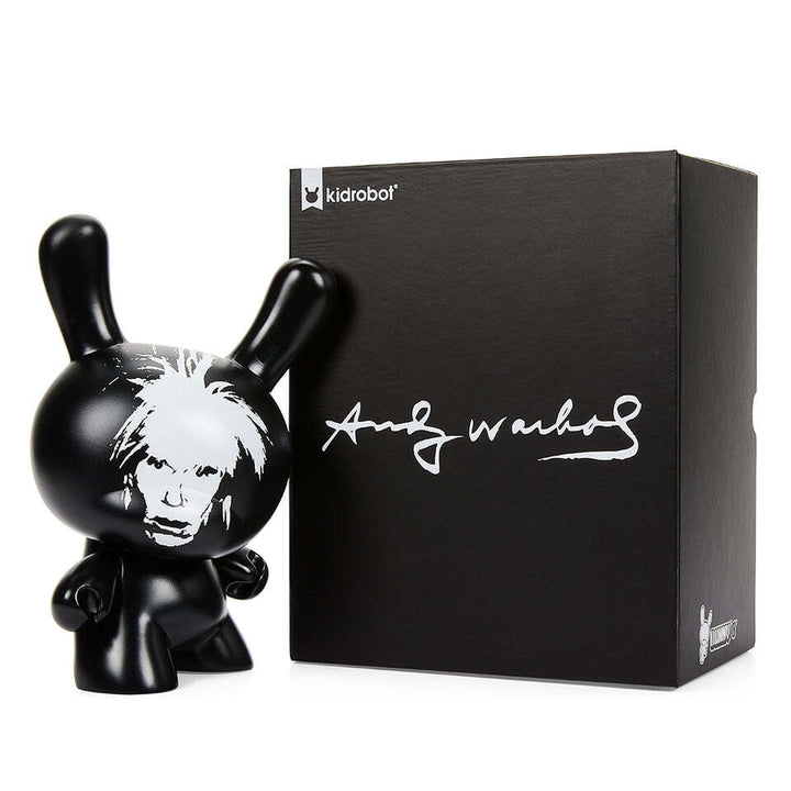 KIDROBOT x ANDY WARHOL FRIGHT WIG SELF-PORTRAIT 8" MASTERPIECE DUNNY - MONOCHROM