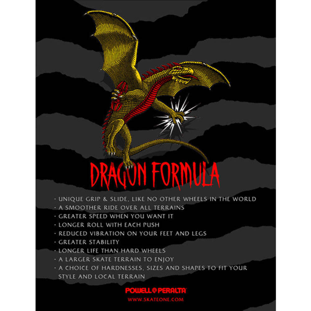 POWELL PERALTA DRAGON FORMULA NANO RATS 54mm 97a SKATEBOARD WHEELS